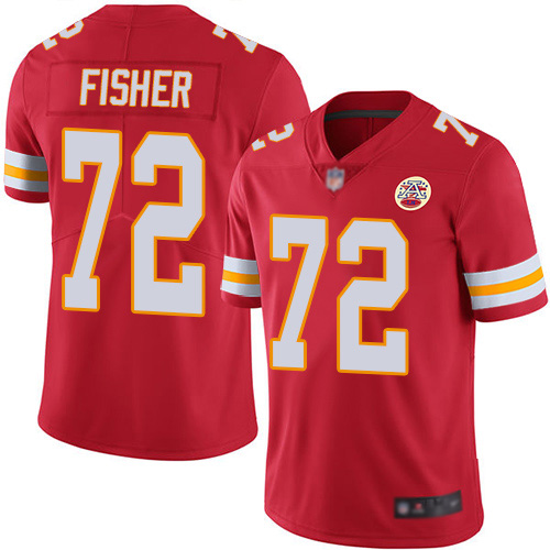 Youth Kansas City Chiefs 72 Fisher Eric Red Team Color Vapor Untouchable Limited Player Football Nike NFL Jersey